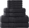 Raymond Clarke 8-Piece Cotton 600 GSM Luxury Bath Towel Set for Bathroom, Two Bath