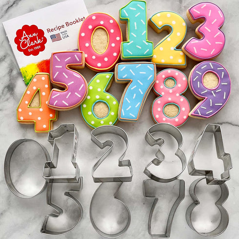 Ann Clark Cookie Cutters Number Cookie Cutters, 9-Pc. Set Made in USA