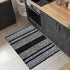 Chardin Home Farmhouse Rug 24''x36'' Black-White, Recycled Cotton Hand Woven Rug for Hallways, Kitchens, Bedrooms