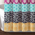 Lush Decor Bohemian Stripe Shower Curtain, 72" W x 72" L, Fuchsia & Orange, Striped Fabric Shower Curtain