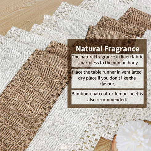 36 Inches (12x36 Inches) FEXIA Boho Table Runner for Thanksgiving Home Decor with Tassels Long Farmhouse Rustic Table