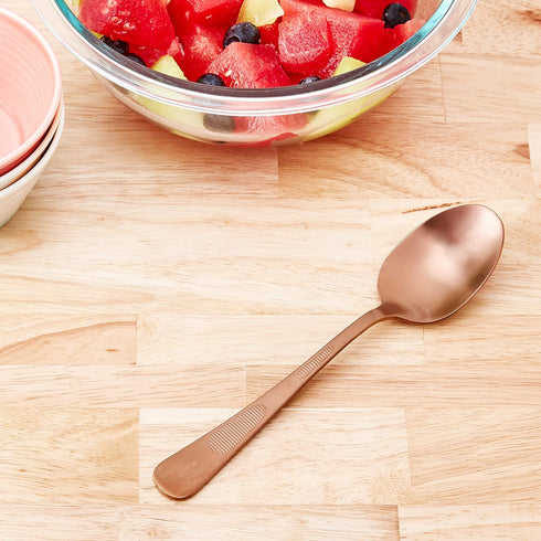 Mercer Culinary 18-8 Stainless Steel Plating Spoon, 7-7/8 Inch, Rose Gold