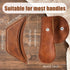 6 Pieces Cast Iron Handle Cover, Handmade Thick Skillet Handle Cover for Kitchen, Rustic PU Leather