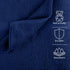 6 Set 550 100% 2 2 2 Set Lavish Home Piece Towel - GSM Cotton Bathroom Accessories - Bath Sheets, Hand Towels, and Wash