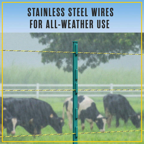 1026 (3366 Houseables Electric Fence Wire, Hot Wire Fence, Electric Fencing, Livestock Fencing, Electrical Polywire