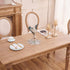11 inches White Linen Doily Round Neutral Earth Tones Beige Lace Coffee Table Topper Dresser Scarf Place Mats