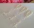 25 Pc Ivory Color Baptism Favors with Angels, Mini Rosaries, Silver Plated Acrylic Beads