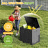 35 Package Gallon Resin Deck Box with Lockable Latch, Waterproof UV-Resistant Multi-Purpose Outdoor Storage for Patio