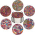 Britimes Coaster for Drinks Set of 6, Vintage Ottoman Flower Mexican Mandala