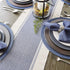 13x72-inch, DII Dobby Stripe Woven Table Runner, French Blue