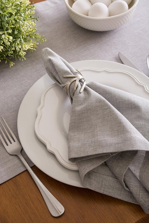 DII 14x72 Gray Chambray Table Runner for Kitchen & Tabletop Collection