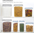 Large Airtight Food Storage Containers with Lids, 5.2L / 176Oz, 3PCS BPA Free Plastic Canisters for Kitchen Pantry