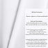 Tiny Break 100% Cotton Tie Up Shade - Moderate Room Darkening Rod Pocket Window Drapes, 42" Wide by 63" Long, White