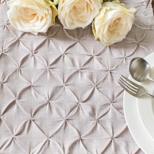 The White Petals Natural Oatmeal Dresser Scarf Table Runners, 14x36 inch, Pack of 1, Fabric Lined for Home, Kitchen,