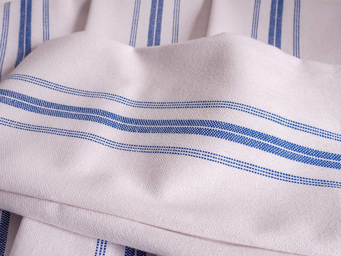 KAF Home Classic Farmhouse Stripe Kitchen Towels, Set of 12 Pure Cotton Dish Towels, Blue