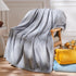 NEWCOSPLAY Super Soft Throw Blanket, Grey Premium Silky Flannel Fleece Leaves Pattern, All Season Use