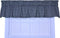 Logan Gingham Check Print Tailored Valance Window Curtain, Black