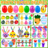 Lavwix 330 Set, 110 220 Pcs Prefilled Easter Eggs Plastic Eggs Filled with Mini Toys and Stickers for Easter Egg Hunt