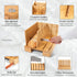 HEDDFAN 12 Bamboo Bread Slicer For Homemade Bread - Built-In Knife Slot, Crumb Catcher & Storage Compartment