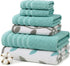 Modern Threads Natural Vine 6-Piece 100% Cotton Towel Set Yarn Dyed Jacquard