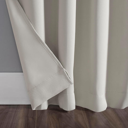 Sun Zero Easton Energy Saving Blackout Tab Top Curtain Panel, 40" x 84", Pearl
