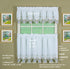 Today's Curtain Verona Reverse Embroidery Tier - 36", White/Blue, 60" W x 36" L