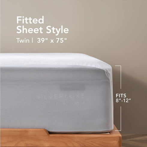 8-12 Inches Epitex Waterproof Mattress Protector Twin Size, Ultra Soft and Breathable Mattress Cover with Deep Pocket