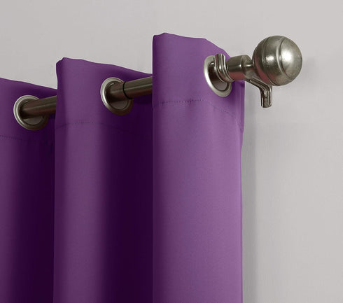 Sun Zero Riley Kids Bedroom Blackout Grommet Curtain Panel, Purple, 40" x 63"