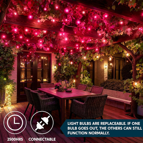 Indoor,200(2100) Light,42.8 Joiedomi Christmas String Lights Mini Pink FT Lighting Decor for Dorm Classroom Bedroom