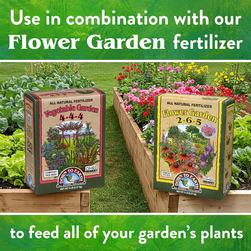 4-4-4, 1 lb Down To Earth All Natural Fertilizers Organic Vegetable Garden - Plant Food for Vegetables, Herbs, Greens