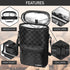 opux 2 Bottle Wine Tote Carrier, Insulated Leakproof Cooler Bag for Travel, Picnic, Black