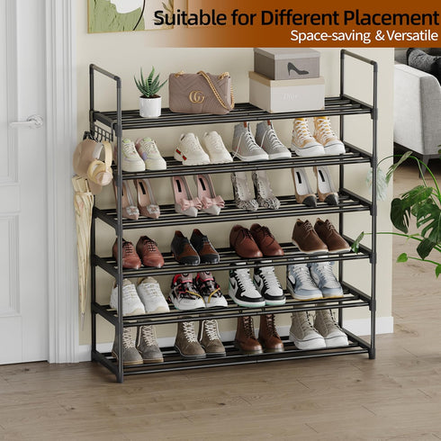 Saincustom 6 Closet, Tier Shoe Rack, Shoe Rack for Shoe Organizer for Entryway, Shoe Storage for Front Door Entrance