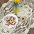 kilofly Crochet Cotton Lace Table Placemats Doilies Set, 2pc, Oblong, Beige, 15 x 23 inch