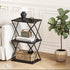 3-Tier ET-03BK End Table Small Side Table Tall Bedside Night Stand with Storage Sofa Side desks for Living Room Bedroom