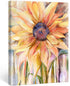 Maxpeuvon Sunflower Wall Art, Yellow Flower Painting Prints for Bathroom, Living Room, Bedroom, Ready to Hang 12x16