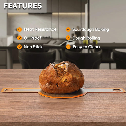 GUYDREMAT Bread Sling, Perfect Silicone Baking Mat for Sourdough Bread, 2 Pieces with Storage Band