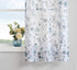 Set 3 Set 36 inch Fragrantex Blue and Grey Floral Sheer Kitchen Curtains and Valances for Cafe Piece Watercolor Flower