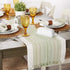 DII Fringed Stripe Tabletop Runner - Everyday Collection, 14x72, Thyme