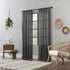 Clean Window Crushed Texture Anti-Dust Sheer Curtain Panel, 52" W x 63" L, Allergy/Pet Friendly, Gray