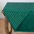 SARO LIFESTYLE 6081.G70S Scintillio Collection Checkered Polyester Holiday Tablecloth, 70", Green