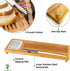 Set Eco-Friendly Large Bamboo Bread Board with Crumb Catcher & Dipping Dish