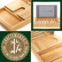 SereneLife Luxury Bamboo Bathtub Caddy Tray, Adjustable Wood Organizer with Wine Holder and Phone Slot