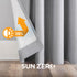 Sun Zero Columbia 2-Pack Thermal Energy Saving Blackout Curtain Panels, 100% Blackout, 50" x 63", Silver