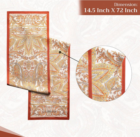 Maison d' Hermine Table Runner, 100% Cotton Double Layer Decorative for Home Kitchen Dining Party, 72 inches Long