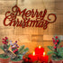 Christmas Tabletop Decorative Pots Set of 3 with Pine Red Berries, Pine Cones Greenery - Snow Flocked Xmas Holiday Decor