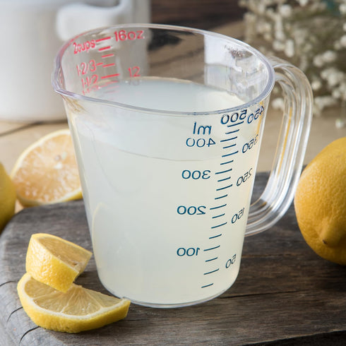 Carlisle FoodService Products Commercial Plastic Measuring Cup, 1 Pint, Clear, Model 4314207