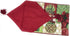 Tache Home Fashion Christmas Decorative Tapestry Table Runners with Tassels, Holiday Tidings Poinsettia 13 x 90