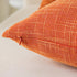 Kevin Textile Fall Pillow Cover Decor, 18"x18" Lined Linen Throw Pillow Cases, Set of 2, Orange