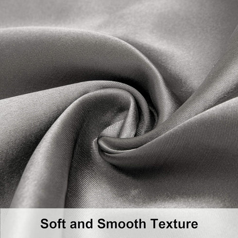 NTBAY Satin Body Pillowcase - Luxurious Silky Pillow Case with Envelope Closure, 20x54 Inches, Grey