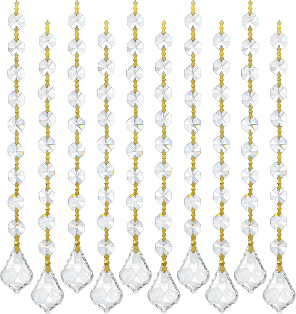 10pcs Crystal Garland Strands Hanging Glass Chandelier Beads Chains Crystal Chandelier Replacements